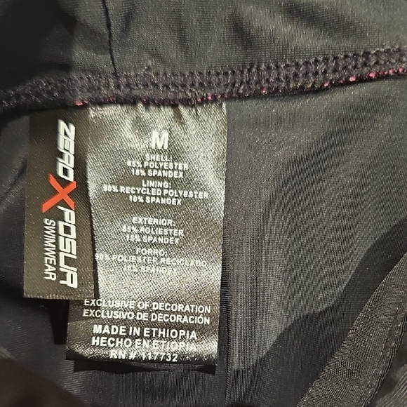 ZeroXposur Women's Tropical Print Swim Dress - Pink, Yellow, Black - Picture 11 of 12